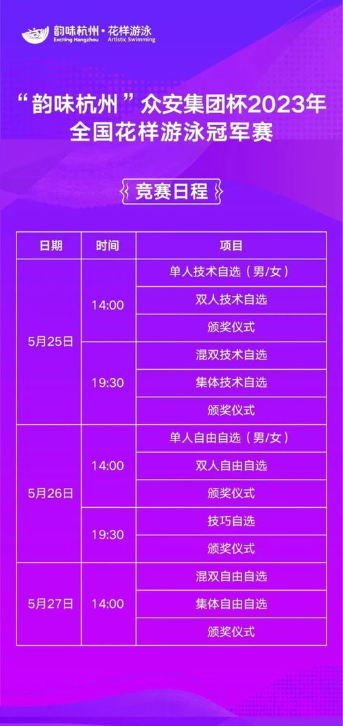 杭州首秀，巔峰對(duì)決！國(guó)內(nèi)頂尖花樣游泳賽事本周四盛大啟幕